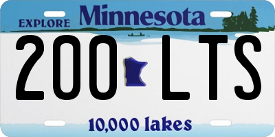 MN license plate 200LTS