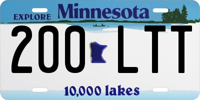 MN license plate 200LTT