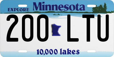 MN license plate 200LTU