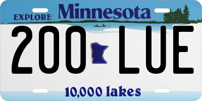 MN license plate 200LUE