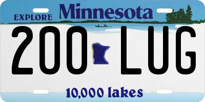 MN license plate 200LUG