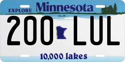 MN license plate 200LUL