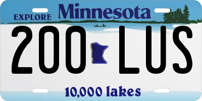 MN license plate 200LUS