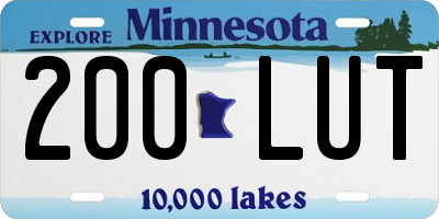 MN license plate 200LUT