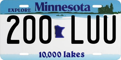 MN license plate 200LUU