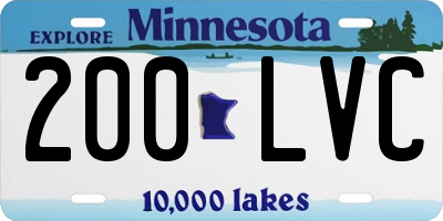 MN license plate 200LVC