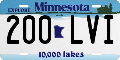 MN license plate 200LVI
