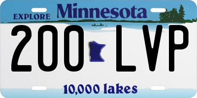 MN license plate 200LVP