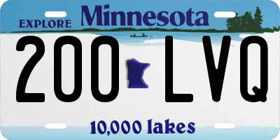 MN license plate 200LVQ