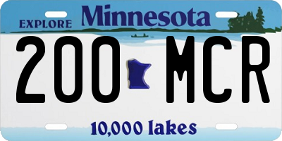 MN license plate 200MCR