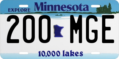 MN license plate 200MGE