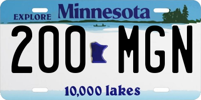 MN license plate 200MGN