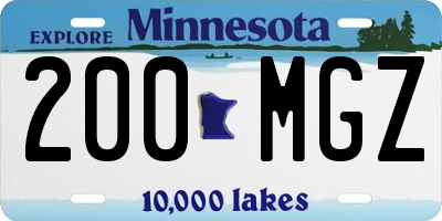 MN license plate 200MGZ