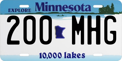 MN license plate 200MHG