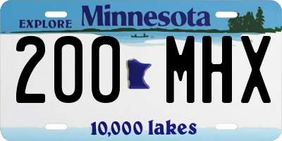 MN license plate 200MHX