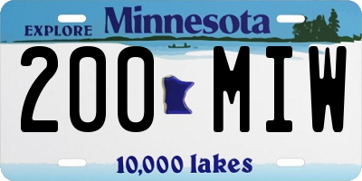 MN license plate 200MIW