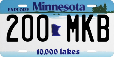 MN license plate 200MKB