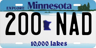 MN license plate 200NAD