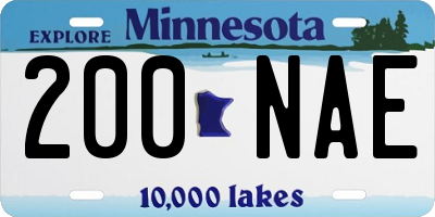 MN license plate 200NAE