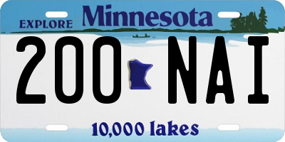 MN license plate 200NAI