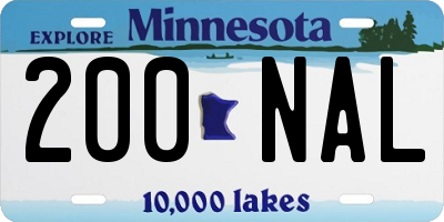 MN license plate 200NAL