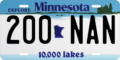 MN license plate 200NAN