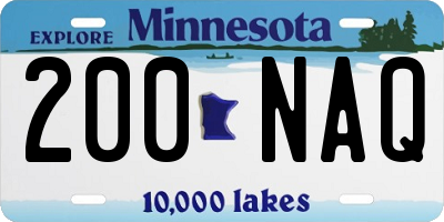 MN license plate 200NAQ
