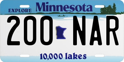 MN license plate 200NAR