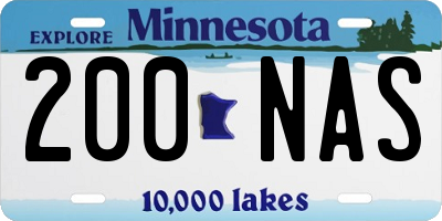 MN license plate 200NAS