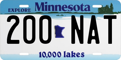 MN license plate 200NAT