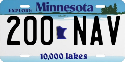 MN license plate 200NAV