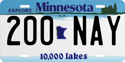 MN license plate 200NAY