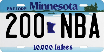 MN license plate 200NBA