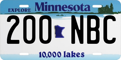 MN license plate 200NBC
