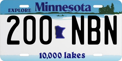 MN license plate 200NBN