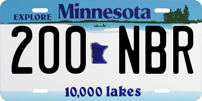 MN license plate 200NBR