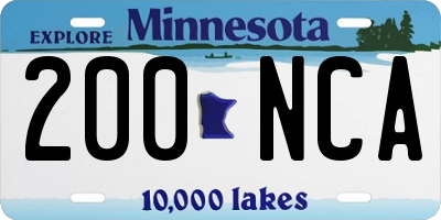 MN license plate 200NCA