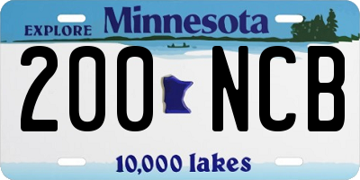 MN license plate 200NCB