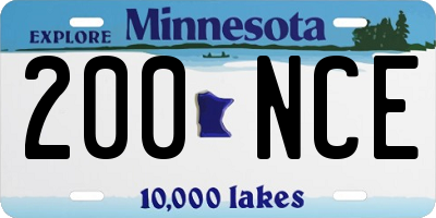 MN license plate 200NCE