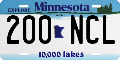 MN license plate 200NCL