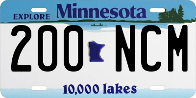 MN license plate 200NCM