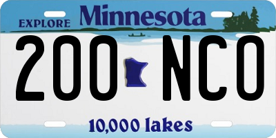 MN license plate 200NCO