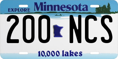 MN license plate 200NCS