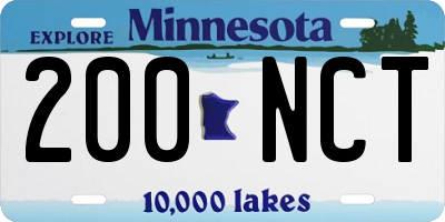 MN license plate 200NCT