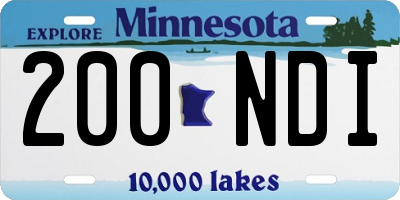 MN license plate 200NDI