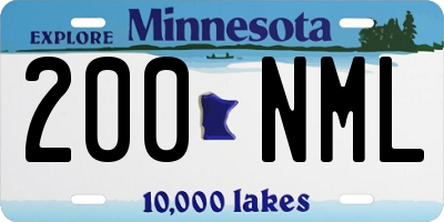MN license plate 200NML