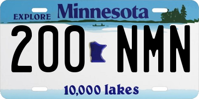 MN license plate 200NMN
