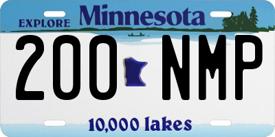 MN license plate 200NMP
