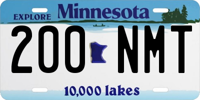 MN license plate 200NMT