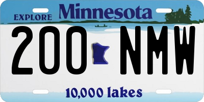 MN license plate 200NMW